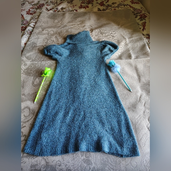 Sweater Project Blue Knit Hooded Dress - Picture 2 of 3